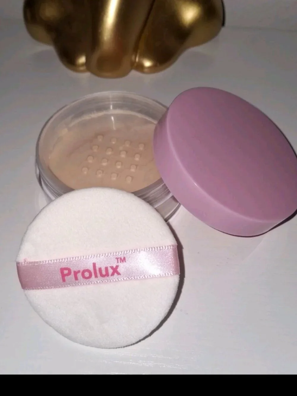 Prolux Matte Setting Powder w/ Puff Loose Face Powder New Sealed Honey